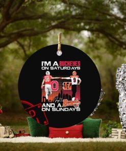 Joe Burrow I’m A Ohio State Buckeyes On Saturdays And A Cincinnati Bengals On Sundays Ornament