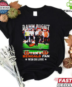 Joe Burrow Superman damn right I am a Bengals fan win or lose shirt