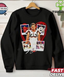 Joe Burrow heart Cincinnati Bengals football retro shirt