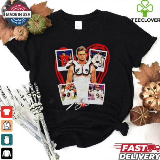 Joe Burrow heart Cincinnati Bengals football retro shirt