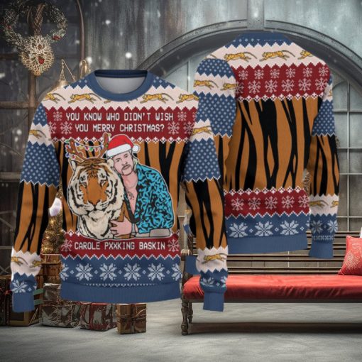 Joe Exotic Tiger King Christmas Gift For Holiday Tiger King What 3D Ugly Christmas Sweater