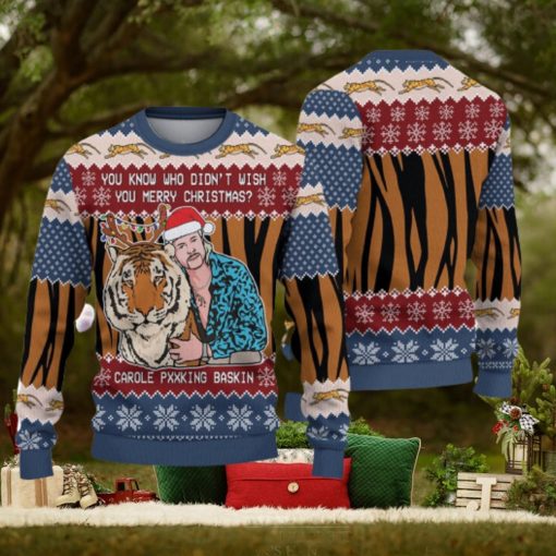 Joe Exotic Tiger King Christmas Gift For Holiday Tiger King What 3D Ugly Christmas Sweater