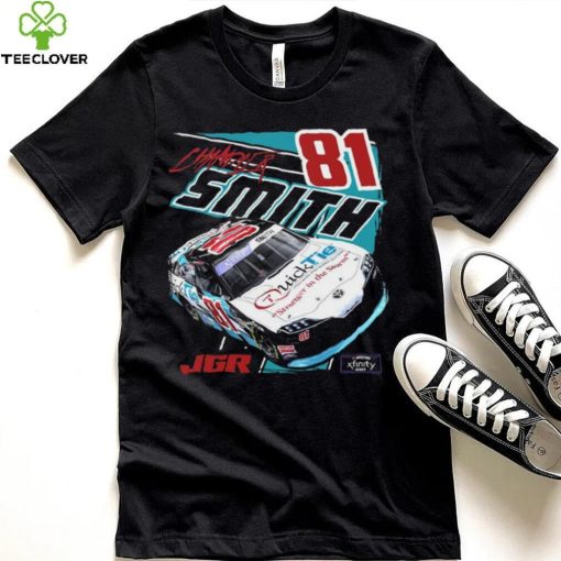 Joe Gibbs Racing Team Collection Black Chandler Smith Quick Tie Car T Shirt