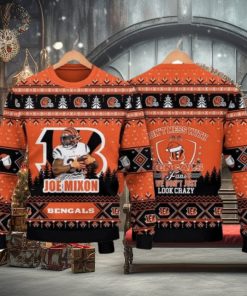 Joe Mixon Cincinnati Bengals Do Not Mess With Bengals Fan NFL Christmas Ugly Sweater