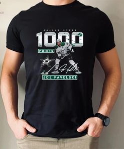 Joe Pavelski Dallas Stars 1,000 Career Points Signature Shirt