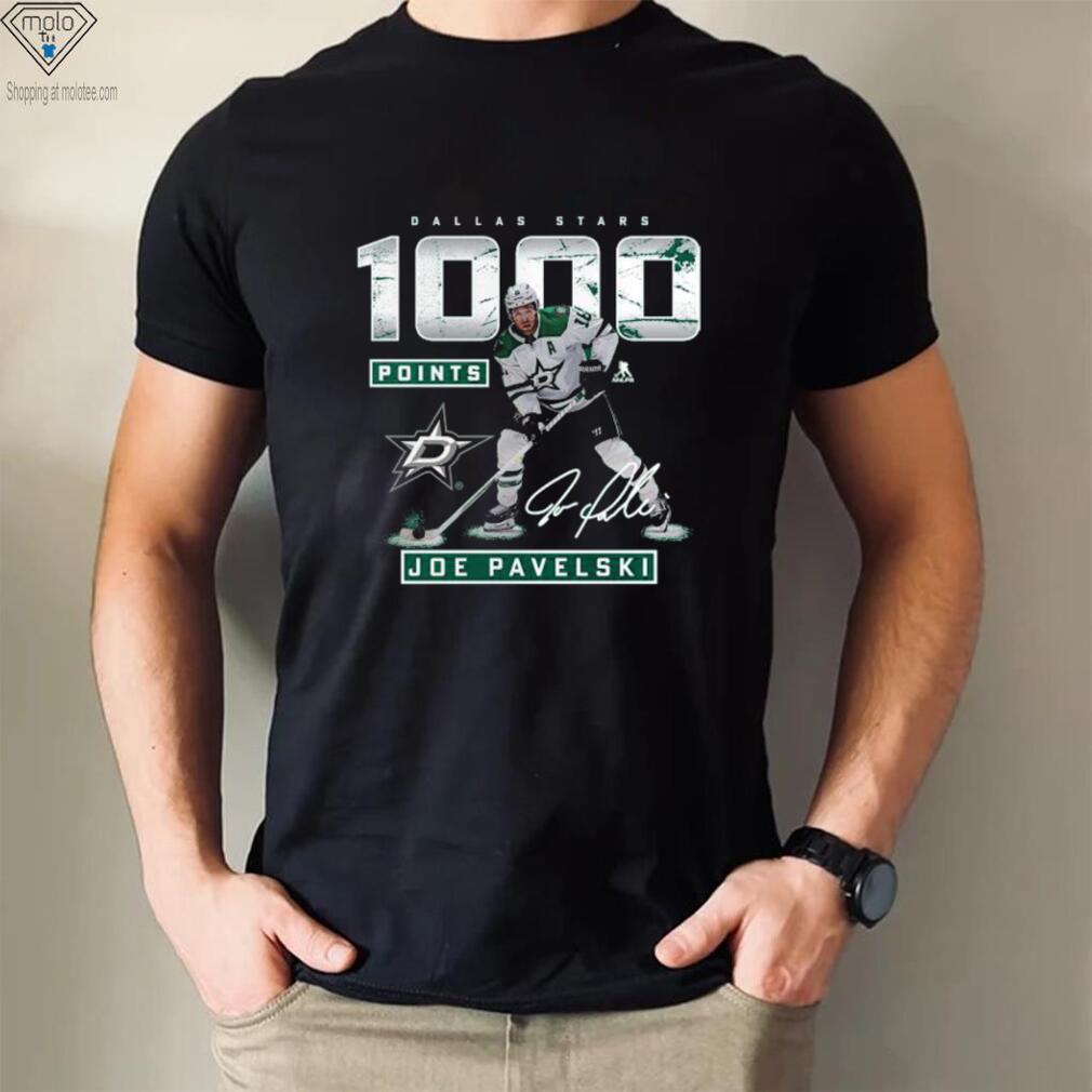 Joe Pavelski Dallas Stars 1,000 Career Points Signature Shirt Joe Pavelski Dallas Stars 1,000 Career Points Signature Shirt