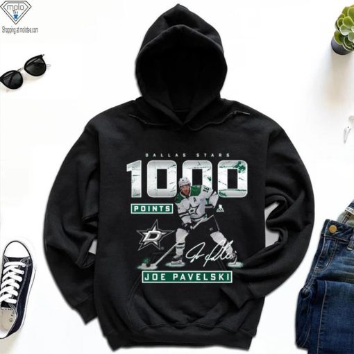 Joe Pavelski Dallas Stars 1,000 Career Points Signature Shirt