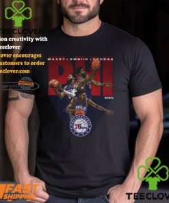 Joel Embiid Tyrese Maxey & Paul George Philadelphia 76ers Trio Shirt 1 Joel Embiid Tyrese Maxey & Paul George Philadelphia 76ers Trio Shirt