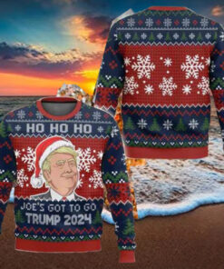 Joe’s Got To Go Trump 2024 Hohoho Ugly Christmas Sweater