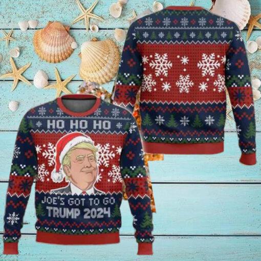Joe’s Got To Go Trump 2024 Hohoho Ugly Christmas Sweater