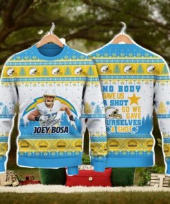 Joey Bosa Los Angeles Chargers We Gave Ourselves A Shot NFL Christmas Ugly Sweater