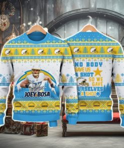 Joey Bosa Los Angeles Chargers We Gave Ourselves A Shot NFL Christmas Ugly Sweater