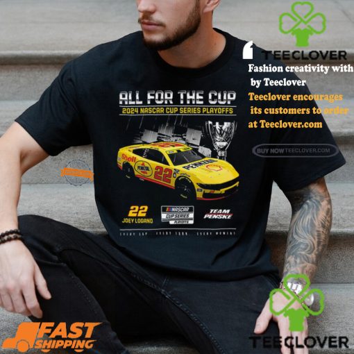 Joey Logano Checkered Flag Sports 2024 Nascar Cup Series Playoffs Shell Pennzoil T shirt