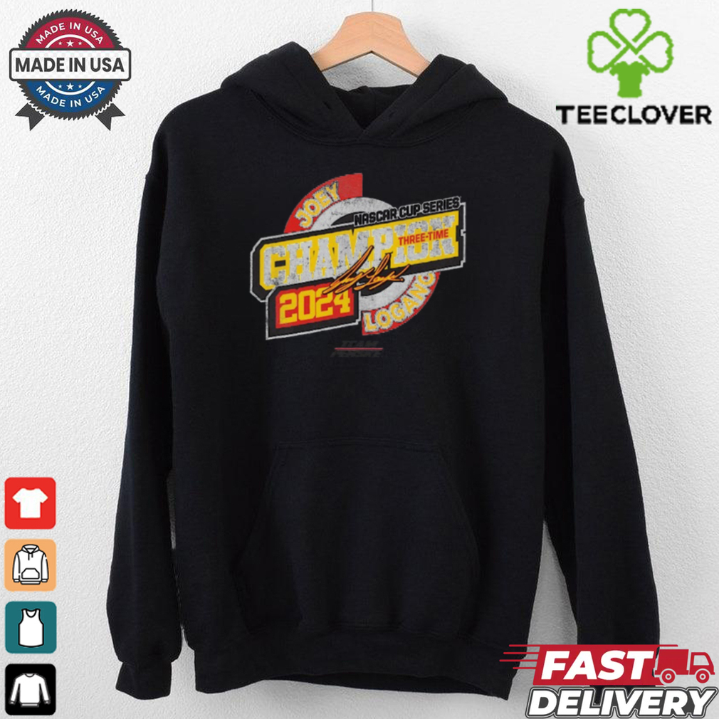 Joey Logano Team Penske Heather Charcoal Three Time NASCAR Cup Series Champion Speed T Shirt Joey Logano Team Penske Heather Charcoal Three Time NASCAR Cup Series Champion Speed T Shirt