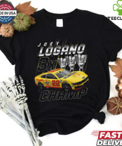 Joey Logano Team Penske Three Time NASCAR Cup Series Champion Trophy T Shirt