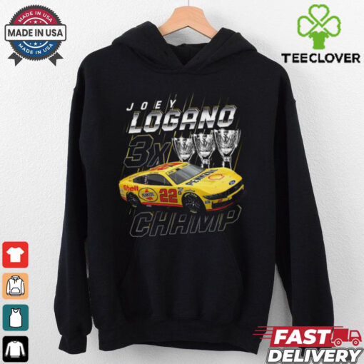 Joey Logano Team Penske Three Time NASCAR Cup Series Champion Trophy T Shirt