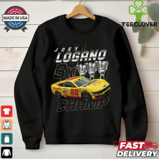 Joey Logano Team Penske Three Time NASCAR Cup Series Champion Trophy T Shirt