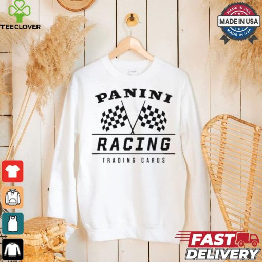 Joey Logano Wearing Panini Racing Trading Cards Shirt