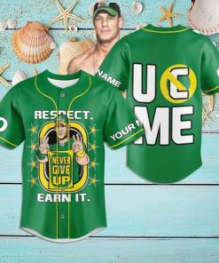 John Cena Respect Earn It Custom Baseball Jersey