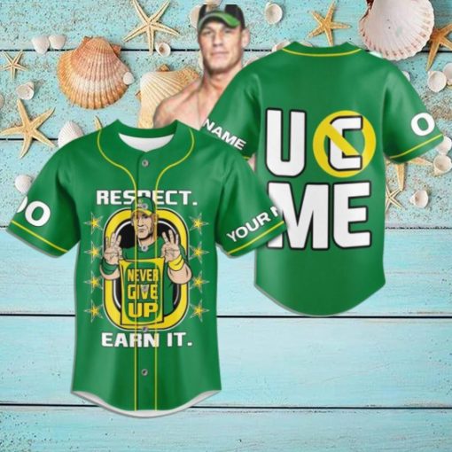 John Cena Respect Earn It Custom Baseball Jersey