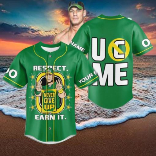 John Cena Respect Earn It Custom Baseball Jersey