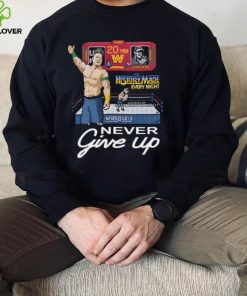 John Cena hoodie, sweater, longsleeve, shirt v-neck, t-shirt Never give up WWE time 20yrs history made every night Thoodie, sweater, longsleeve, shirt v-neck, t-shirt