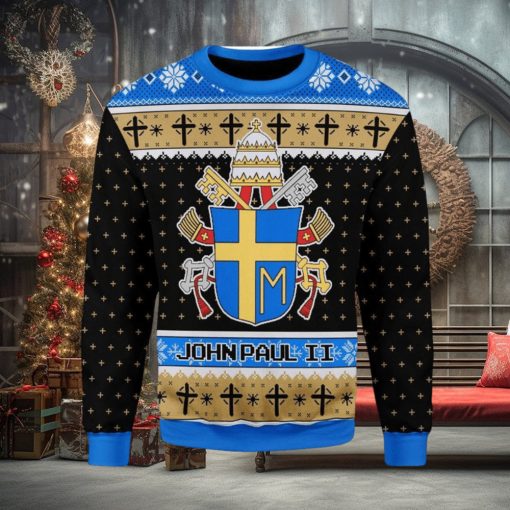 John Paul Ii Coat Of Arms Ugly Christmas Sweater