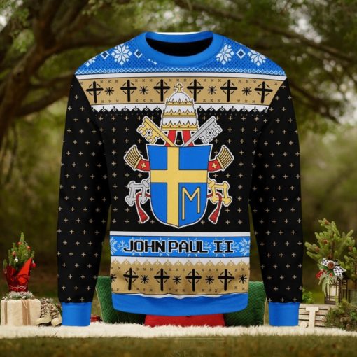 John Paul Ii Coat Of Arms Ugly Christmas Sweater