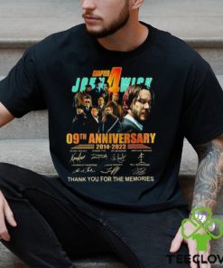 John Wick Chapter 4 9th Anniversary 2014 2023 Cast Signatures Thank You All T Shirt