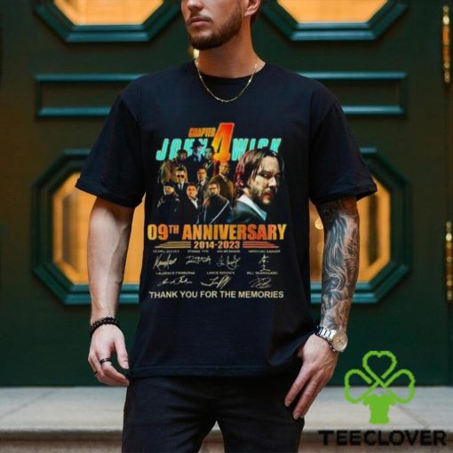 John Wick Chapter 4 9th Anniversary 2014 2023 Cast Signatures Thank You All T Shirt