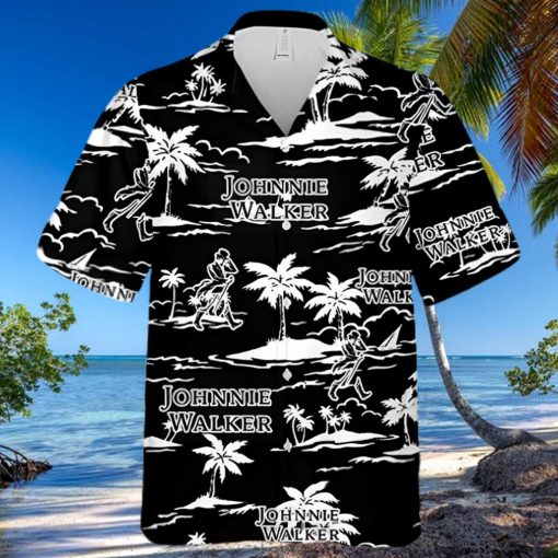 Johnnie Walker Island Palm Leaves Hawaiian Shirt