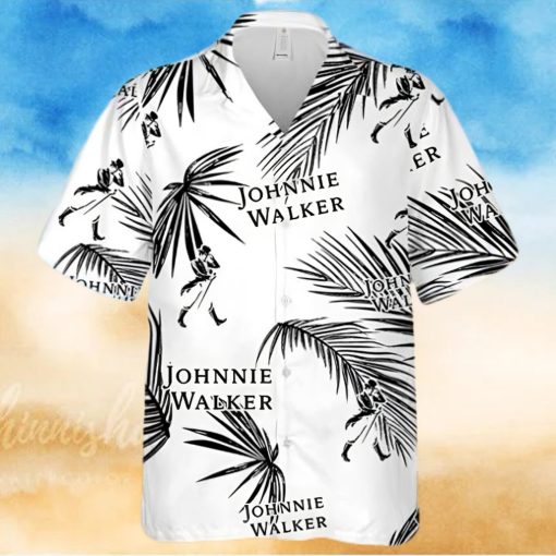 Johnnie Walker Palm Leaves Pattern Hawaiian Shirt