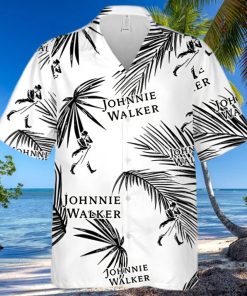 Johnnie Walker Palm Leaves Pattern Hawaiian Shirt