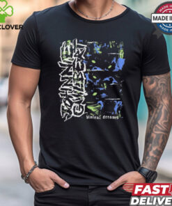 Johnnieguilbert Violent Dream Wolf Blue Green t shirt