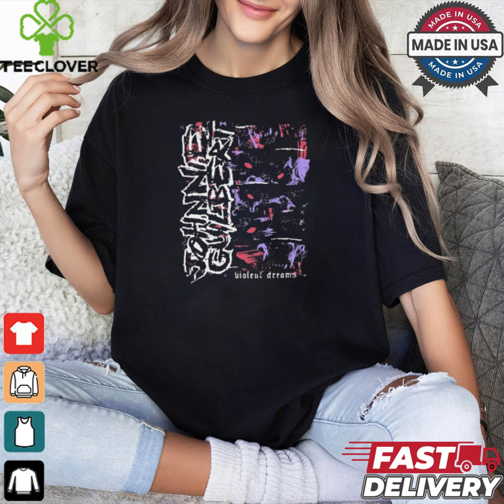Johnnieguilbert Violent Dream Wolf Red Blue t shirt Johnnieguilbert Violent Dream Wolf Red Blue t shirt