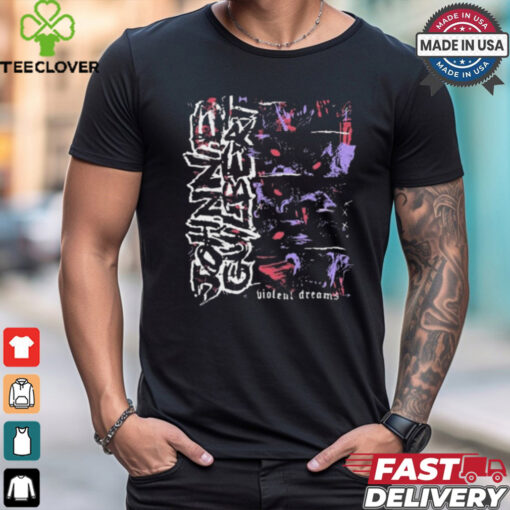 Johnnieguilbert Violent Dream Wolf Red Blue t shirt