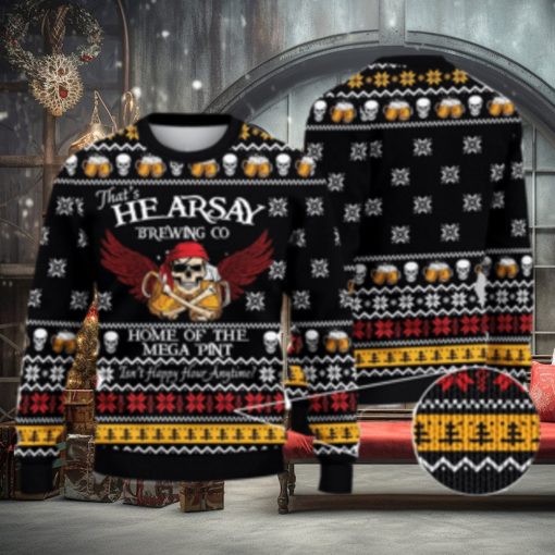 Johnny Depp Hearsay Brewing CO Sweater Xmas Christmas Gift Vacation