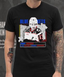 Johnny Gaudreau Columbus Blue Jackets ice hockey player information paper shirt