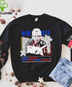 Johnny Gaudreau Columbus Blue Jackets ice hockey player information paper shirt