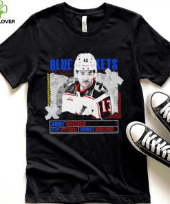 Johnny Gaudreau Columbus Blue Jackets ice hockey player information paper shirt