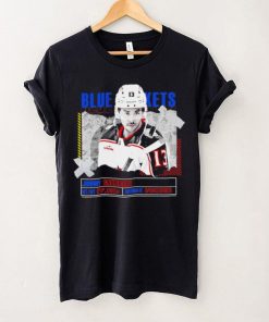 Johnny Gaudreau Columbus Blue Jackets ice hockey player information paper shirt
