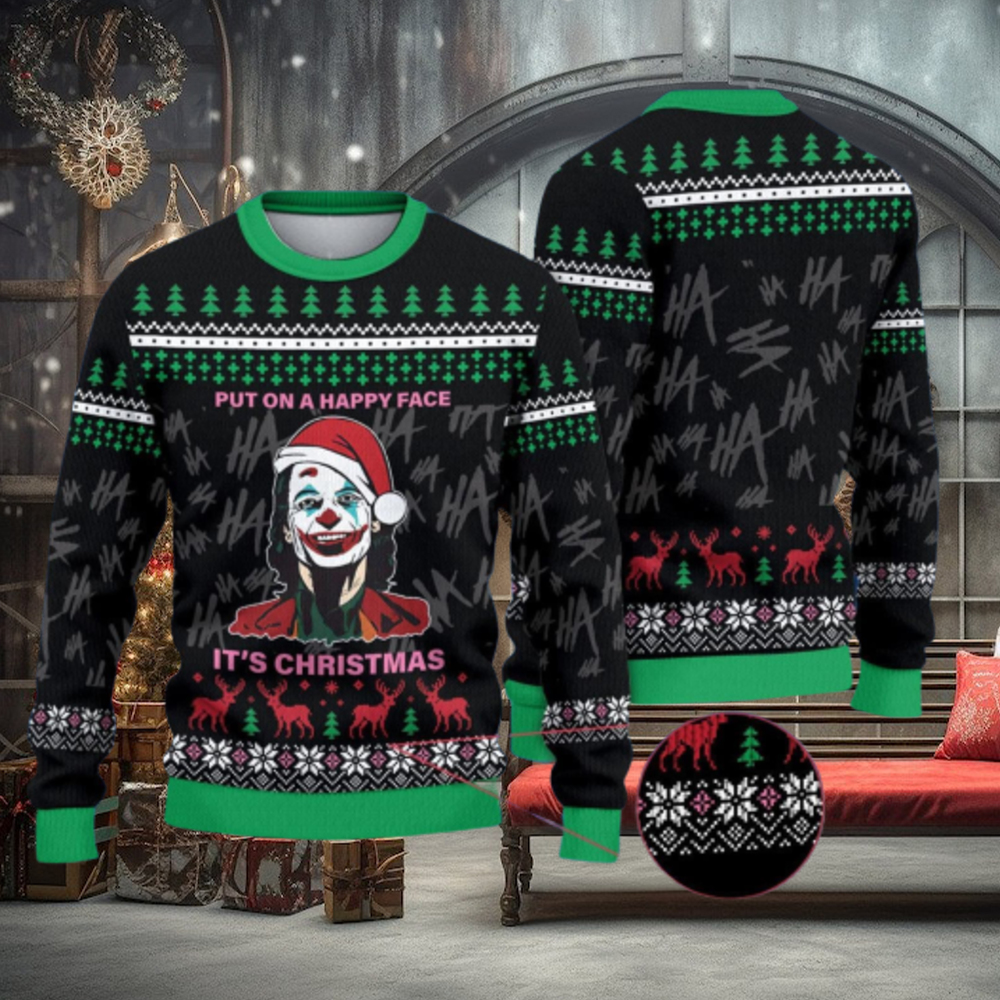 Joker Put On A Happy Face It’s 3D All Over Printed Ugly Christmas Sweater 3D All Over Printed Ugly Christmas Sweater Joker Put On A Happy Face It’s 3D All Over Printed Ugly Christmas Sweater 3D All Over Printed Ugly Christmas Sweater
