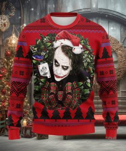Joker With Card Noel Mc Thanksgiving Women Mens Ugly Christmas Sweater