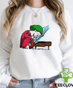 Joker playing the piano in the style of Peanuts shirt