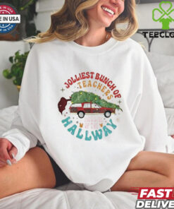 Jolliest bunch of teachers this side of the hallway Christmas shirt