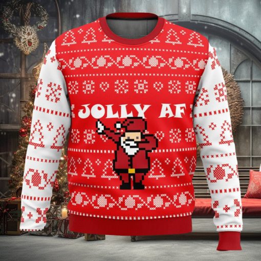 Jolly AF Ugly Christmas Sweater 3D All Over Printed Christmas Sweater