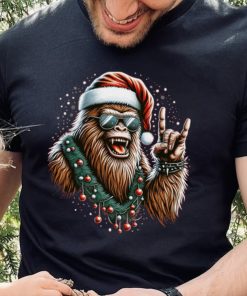 Jolly Bigfoot Christmas Rock T Shirt