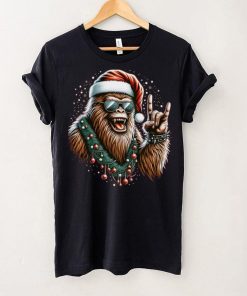 Jolly Bigfoot Christmas Rock T Shirt