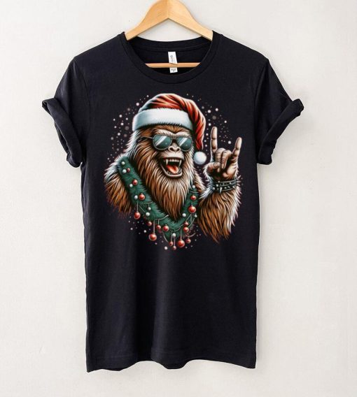 Jolly Bigfoot Christmas Rock T Shirt