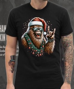 Jolly Bigfoot Christmas Rock T Shirt